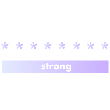 Password with strength meter