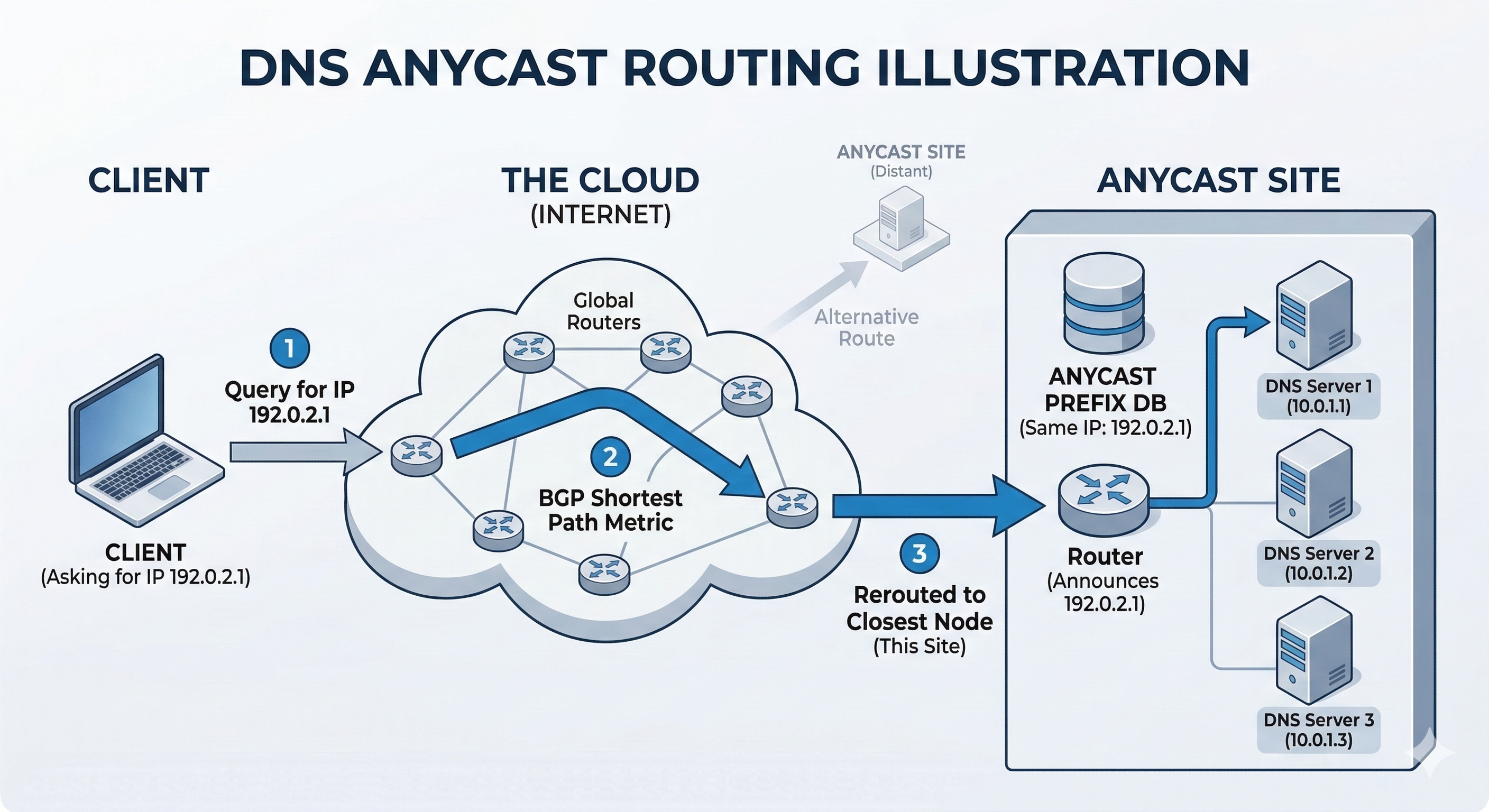 DNS Anycast infrastructure diagram